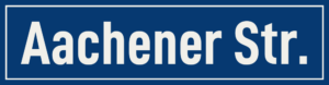 Straßenschild Aachener Straße
