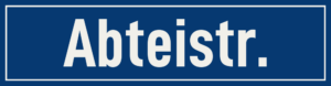 Straßenschild Abteistraße
