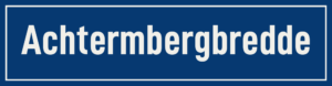 Straßenschild Achtermbergbredde