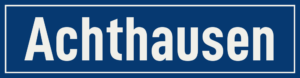 Straßenschild Achthausen