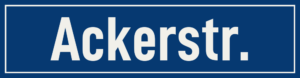 Straßenschild Ackerstraße