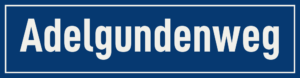 Straßenschild Adelgundenweg