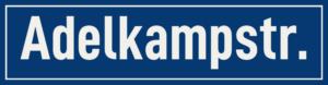 Straßenschild Adelkampstraße