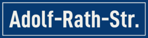 Straßenschild Adolf-Rath-Straße