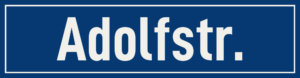 Straßenschild Adolfstraße