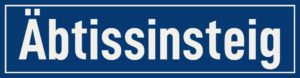 Straßenschild Äbtissinsteig