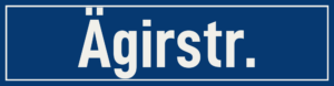 Straßenschild Ägirstraße