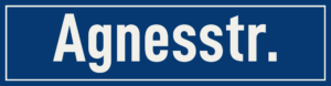 Straßenschild Agnesstraße