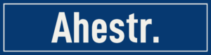 Straßenschild Ahestraße