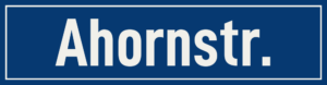 Straßenschild Ahornstraße