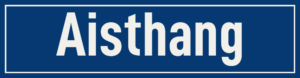 Straßenschild Aisthang