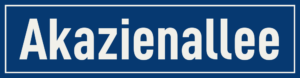 Straßenschild Akazienallee