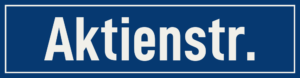 Straßenschild Aktienstraße