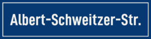 Straßenschild Albert-Schweitzer-Straße