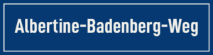 Straßenschild Albertine-Badenberg-Weg