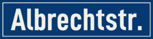 Straßenschild Albrechtstraße