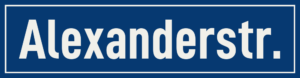 Straßenschild Alexanderstraße