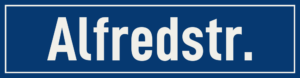 Straßenschild Alfredstraße