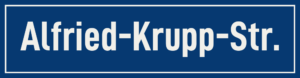 Straßenschild Alfried-Krupp-Straße