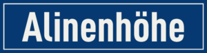 Straßenschild Alinenhöhe