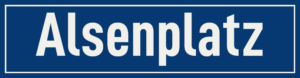Straßenschild Alsenplatz