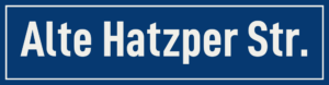 Straßenschild Alte Hatzper Straße