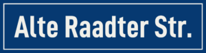 Straßenschild Alte Raadter Straße