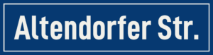 Straßenschild Altendorfer Straße