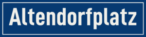Straßenschild Altendorfplatz