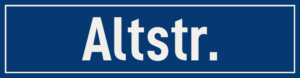 Straßenschild Altstraße
