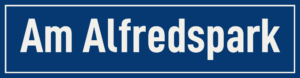 Straßenschild Am Alfredspark