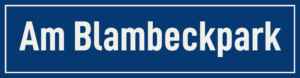 Straßenschild Am Blambeckpark
