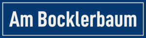 Straßenschild Am Bocklerbaum
