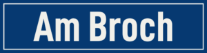 Straßenschild Am Broch