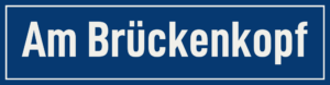 Straßenschild Am Brückenkopf