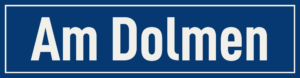 Straßenschild Am Dolmen