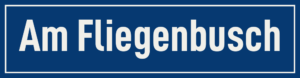 Straßenschild Am Fliegenbusch