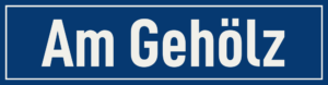 Straßenschild Am Gehölz