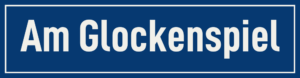 Straßenschild Am Glockenspiel