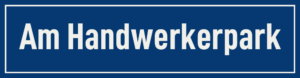 Straßenschild Am Handwerkerpark