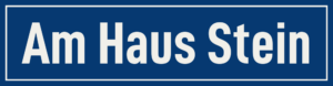 Straßenschild Am Haus Stein
