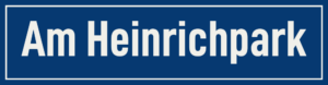 Straßenschild Am Heinrichpark