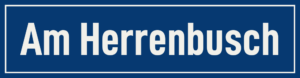 Straßenschild Am Herrenbusch