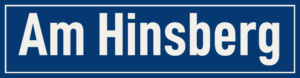 Straßenschild Am Hinsberg