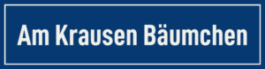 Straßenschild Am Krausen Bäumchen