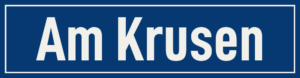 Straßenschild Am Krusen