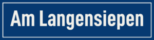Straßenschild Am Langensiepen