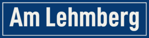 Straßenschild Am Lehmberg