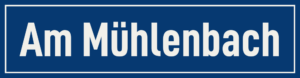 Straßenschild Am Mühlenbach
