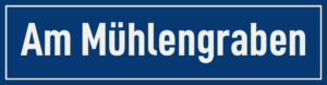 Straßenschild Am Mühlengraben